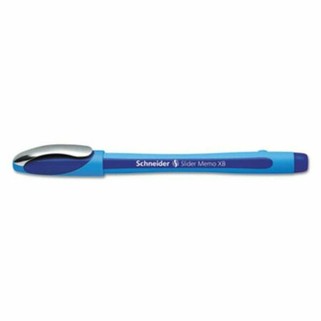 CLASSROOM CREATIONS 1.4mm Schneider Slider Memo XB Stick Ballpoint Pen, Blue Barrel, 10PK CL3755087